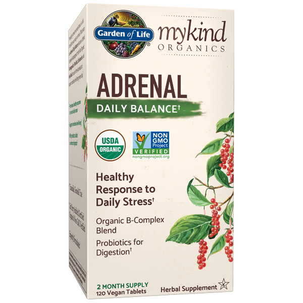 The mykind Organics Adrenal Daily Balance 120 Vegan Tablets